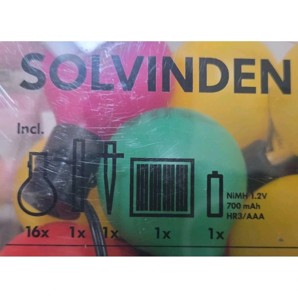 2 Sets 16 Ea Ikea Solvinden 802.442.02 String Lights Bundle 32 Lights Multicolor